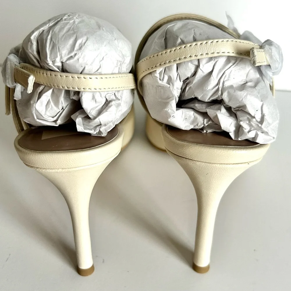 ☀️NEW Dolce Vita Kellen Heels in Ivory Leather. Size: 7.5 - Picture 13 of 16